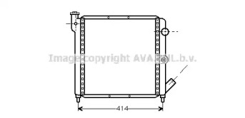 Водяной / масляный радиатор AVA QUALITY COOLING для RENAULT SUPER 5 (B/C40_) 1.4 (B/C40J)