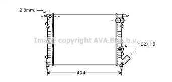 Водяной / масляный радиатор AVA QUALITY COOLING для RENAULT RAPID Фургон (F40_, G40_) 1.4 (F402)