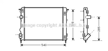 Водяной радиатор AVA QUALITY COOLING для NISSAN KUBISTAR (X76) 1.5 dCi