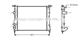 Водяной радиатор AVA QUALITY COOLING для NISSAN KUBISTAR (X76) 1.2