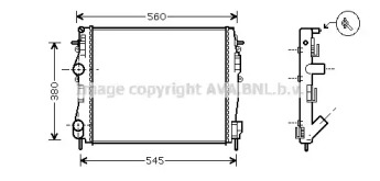 Водяной / масляный радиатор AVA QUALITY COOLING для NISSAN KUBISTAR (X76) 1.2 16V