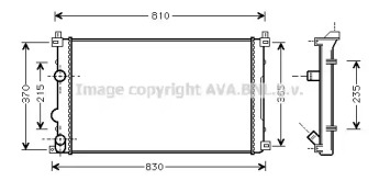 Водяной радиатор AVA QUALITY COOLING для NISSAN INTERSTAR Фургон (X70) dCi 80