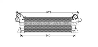 Охладитель наддувочного воздуха (интеркулер) AVA QUALITY COOLING для NISSAN KUBISTAR (X76) 1.5 dCi