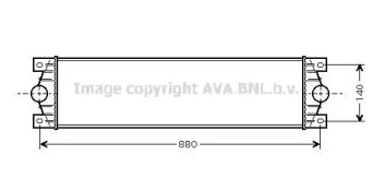Охладитель наддувочного воздуха (интеркулер) AVA QUALITY COOLING для NISSAN INTERSTAR Фургон (X70) dCi 120