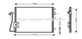 Кондиционер AVA QUALITY COOLING для NISSAN KUBISTAR (X76) 1.2