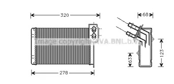 Салонный теплообменник AVA QUALITY COOLING для RENAULT CLIO I (B/C57_, 5/357_) 1.4