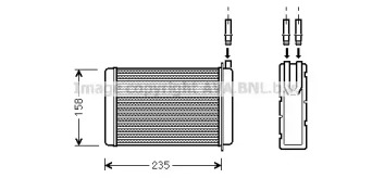 Водяной / масляный радиатор AVA QUALITY COOLING для RENAULT SUPER 5 (B/C40_) 1.4 (B/C40J)