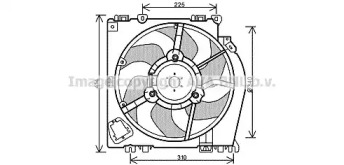 Вентилятор AVA QUALITY COOLING для NISSAN NOTE (E11, NE11) 1.5 dCi