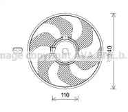 Вентилятор AVA QUALITY COOLING для NISSAN NOTE (E11, NE11) 1.5 dCi