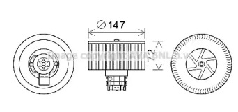 Двигатель вентилятор AVA QUALITY COOLING для NISSAN INTERSTAR Фургон (X70) dCi 140