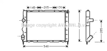 Водяной / масляный радиатор AVA QUALITY COOLING для RENAULT KANGOO (KC0/1_) 1.4 (KC0C, KC0H, KC0B, KC0M)