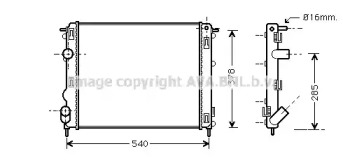 Водяной радиатор AVA QUALITY COOLING для NISSAN KUBISTAR (X76) 1.2