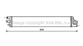 Водяной / масляный радиатор AVA QUALITY COOLING для NISSAN NV400 c бортовой платформой/ходовая часть dCi 145