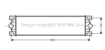 Охладитель наддувочного воздуха (интеркулер) AVA QUALITY COOLING для NISSAN INTERSTAR Фургон (X70) dCi 120