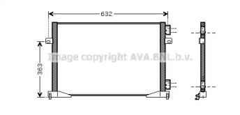 Конденсатор AVA QUALITY COOLING для NISSAN PRIMASTAR Фургон (X83) 2.0
