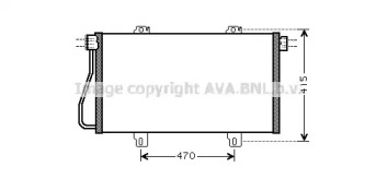 Конденсатор AVA QUALITY COOLING для NISSAN INTERSTAR Фургон (X70) dCi 120