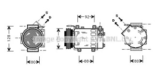 Компрессор/детали AVA QUALITY COOLING для RENAULT KANGOO (KC0/1_) 1.4 (KC0C, KC0H, KC0B, KC0M)