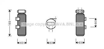 Осушитель AVA QUALITY COOLING для RENAULT CLIO I (B/C57_, 5/357_) 1.4