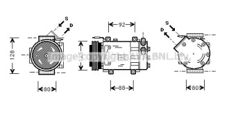 Компрессор/детали AVA QUALITY COOLING для RENAULT KANGOO (KC0/1_) 1.4 (KC0C, KC0H, KC0B, KC0M)