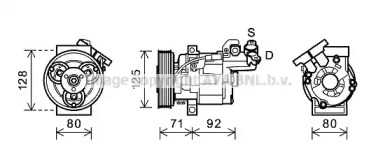 Кондиционер AVA QUALITY COOLING для DACIA DOKKER Express 1.6