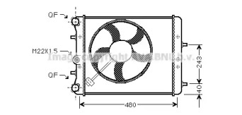 Водяной радиатор AVA QUALITY COOLING для VW POLO (6R, 6C) 1.0 TSI
