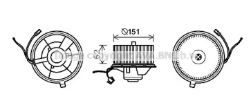 Двигатель вентилятор AVA QUALITY COOLING для VW CADDY II Variant (9K9B) 1.4