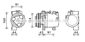 Кондиционер AVA QUALITY COOLING для SUBARU IMPREZA седан (GD) 2.0 WRX STi AWD (GDB)
