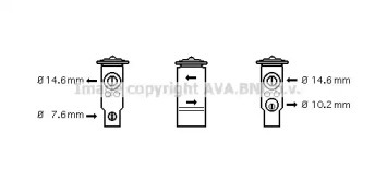 Кондиционер AVA QUALITY COOLING для LEXUS ES (VCV10_, VZV21_) 300 (MCV10_, VCV10_)