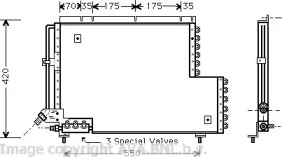 Кондиционер AVA QUALITY COOLING для VOLVO 940 II (944) 2.3 Turbo