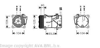 Кондиционер AVA QUALITY COOLING для VOLVO 940 II (944) 2.3 Turbo