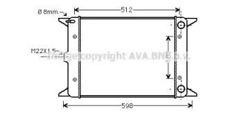 Водяной / масляный радиатор AVA QUALITY COOLING для VW SCIROCCO (53) 1.6