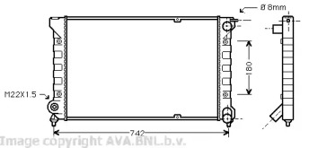 Водяной радиатор AVA QUALITY COOLING для VW GOLF II (19E, 1G1) 1.8 GTI 16V