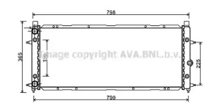 Водяной / масляный радиатор AVA QUALITY COOLING для VW TRANSPORTER IV c бортовой платформой/ходовая часть (70XD) 1.9 D