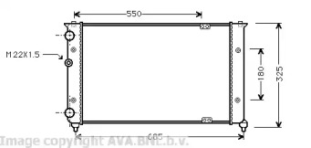 Водяной радиатор AVA QUALITY COOLING для VW CADDY II Variant (9K9B) 1.9 TDI