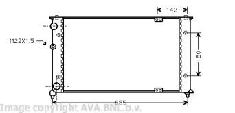 Водяной радиатор AVA QUALITY COOLING для VW CADDY II Variant (9K9B) 1.9 SDI