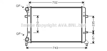 Водяной радиатор AVA QUALITY COOLING для VW GOLF VI (5K1) 1.6 BiFuel