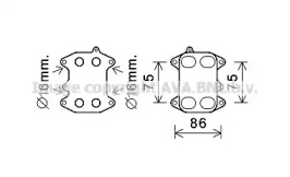 Водяной / масляный радиатор AVA QUALITY COOLING для VW CRAFTER 30-50 c бортовой платформой/ходовая часть (2F_) 2.0 TDI