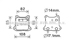 Масляный радиатор AVA QUALITY COOLING для VW POLO (6R, 6C) 1.2 TSI