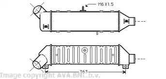 Охладитель наддувочного воздуха (интеркулер) AVA QUALITY COOLING для VW CADDY II Variant (9K9B) 1.9 TDI