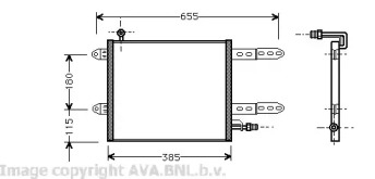 Конденсатор AVA QUALITY COOLING для VW POLO (6N1) 64 1.9 D
