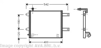 Конденсатор AVA QUALITY COOLING для VW POLO (6N1) 64 1.9 D