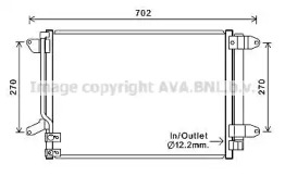Конденсатор AVA QUALITY COOLING для VW BEETLE (5C1, 5C2) 2.0 TDI