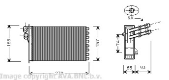 Салонный теплообменник AVA QUALITY COOLING для VW BORA Variant (1J6) 1.4 16V
