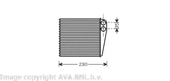 Салонный теплообменник AVA QUALITY COOLING для VW GOLF VI (5K1) 2.0 TDI