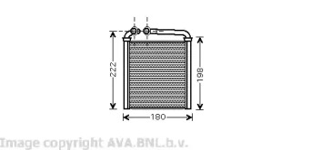 Салонный теплообменник AVA QUALITY COOLING для VW GOLF VI (5K1) 2.0 TDI