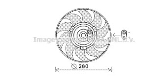 Вентилятор AVA QUALITY COOLING для VW TRANSPORTER IV c бортовой платформой/ходовая часть (70XD) 1.9 D