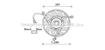 Вентилятор AVA QUALITY COOLING для VW TRANSPORTER IV c бортовой платформой/ходовая часть (70XD) 1.9 D