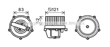 Двигатель вентилятор AVA QUALITY COOLING для VW TRANSPORTER IV c бортовой платформой/ходовая часть (70XD) 1.9 TD