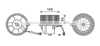 Двигатель вентилятор AVA QUALITY COOLING для VW TRANSPORTER IV c бортовой платформой/ходовая часть (70XD) 1.9 TD