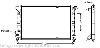 Водяной радиатор AVA QUALITY COOLING для VW GOLF II (19E, 1G1) 1.8 GTI 16V
